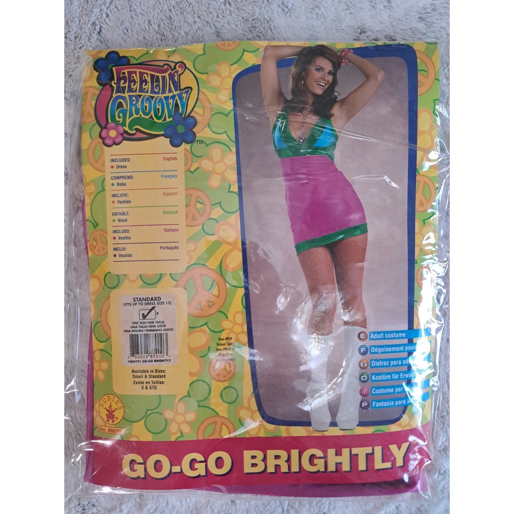 Rubies Feelin Groovy Go-Go Brightly 1960s Retro Dress Costume Womens One Size